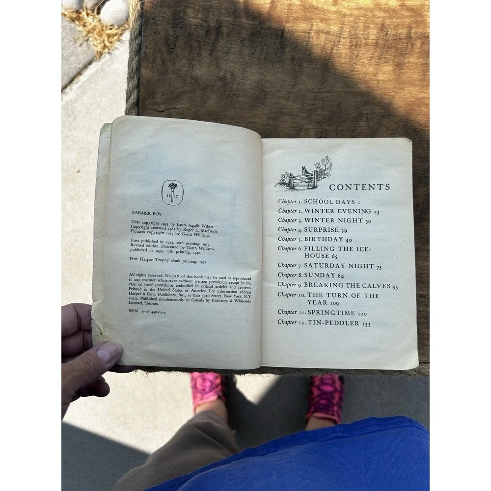 Farmer Boy by Laura Ingalls Wilder PB Harper Trophy Book 1971